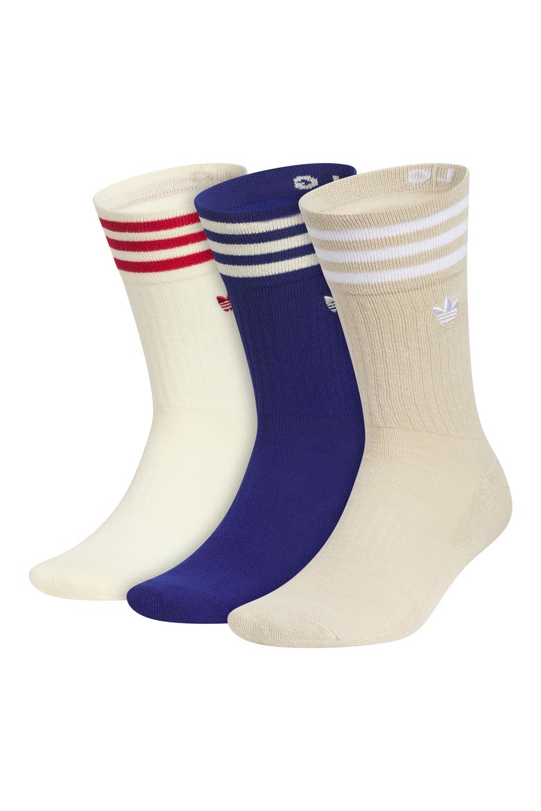 3-Pack Originals Roller Crew Socks, Main, color, VANILLA YELLOW/ BLUE/ KHAKI