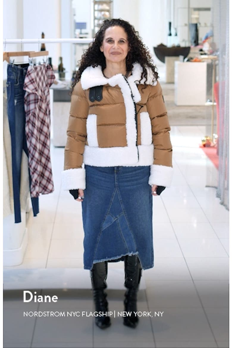 Bennet Faux Shearling Quilted Down Coat video