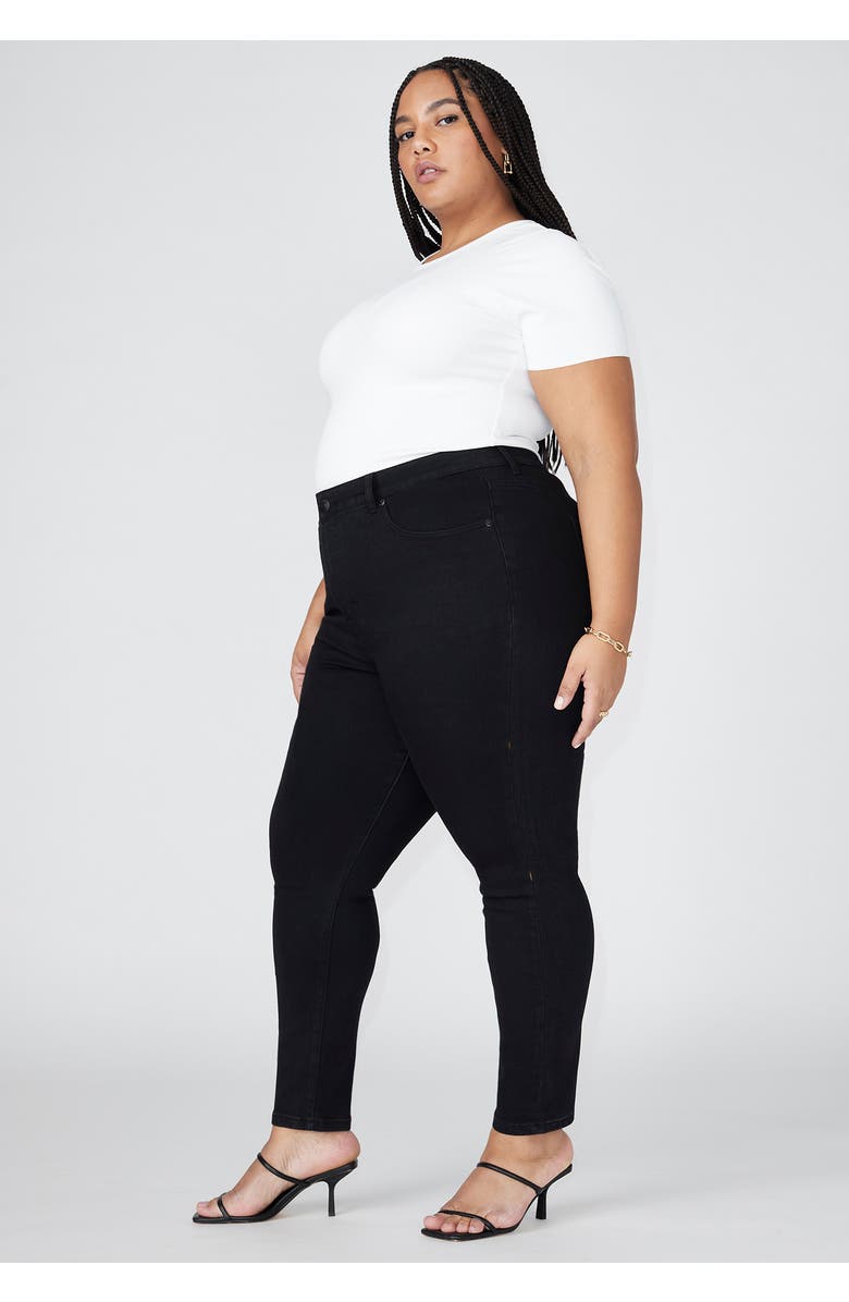 ELOQUII The Morgan Super Stretch Skinny Leg Jean, Alternate, color, Black Rinse