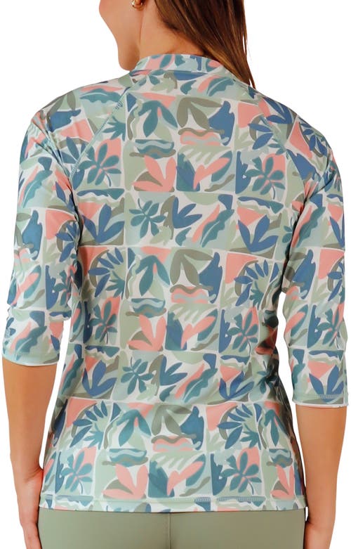 Uv Skinz V-neck Sun & Swim Shirt In Green