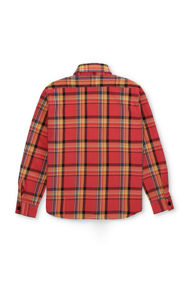Kenny Cotton Check Overshirt, Alternate, color, RED