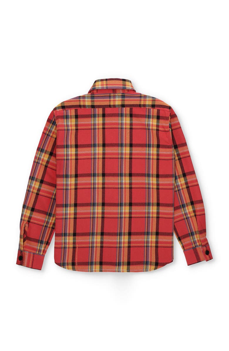 Fortela Kenny Cotton Check Overshirt, Alternate, color, Red