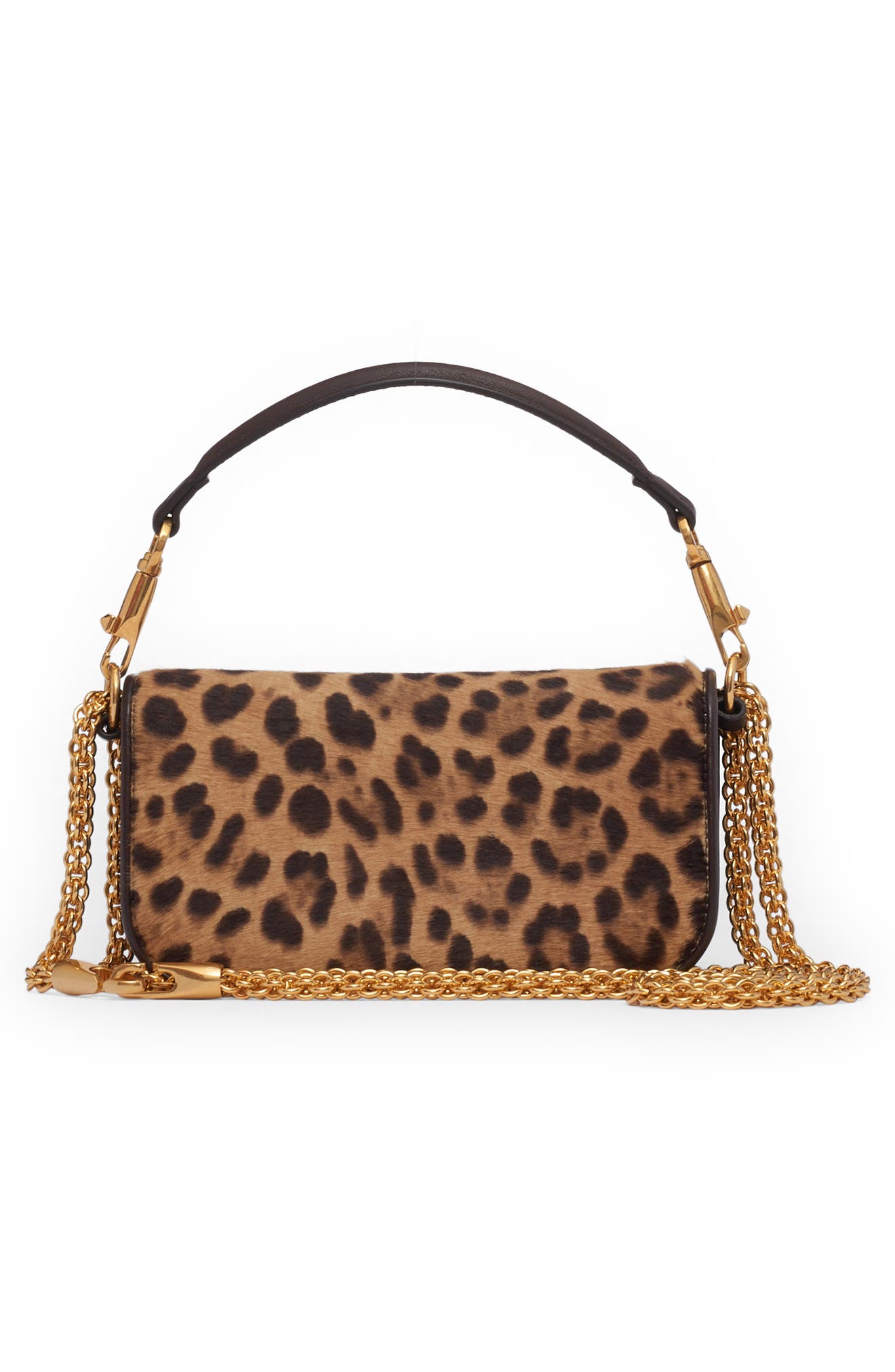 Valentino Garavani Locò Leopard Print Genuine Calf Hair Shoulder Bag, Alternate, color, 