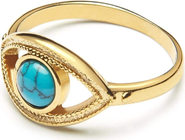 Nialaya Skyfall Turquoise Evil Eye Ring