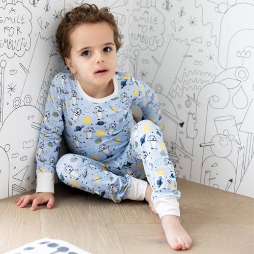 Norani Kids Organic Two-piece Pajama Set In Space Bears