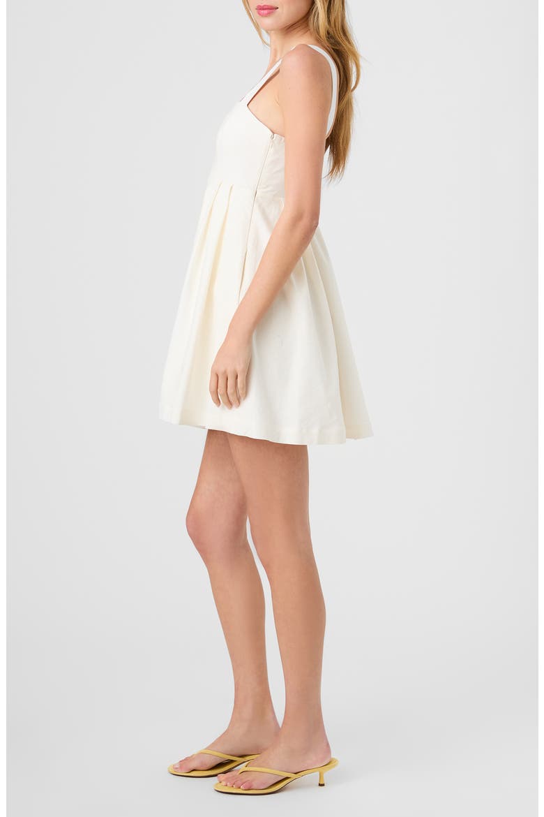 Linen Blend Minidress, Alternate, color, SUMMER WHITE
