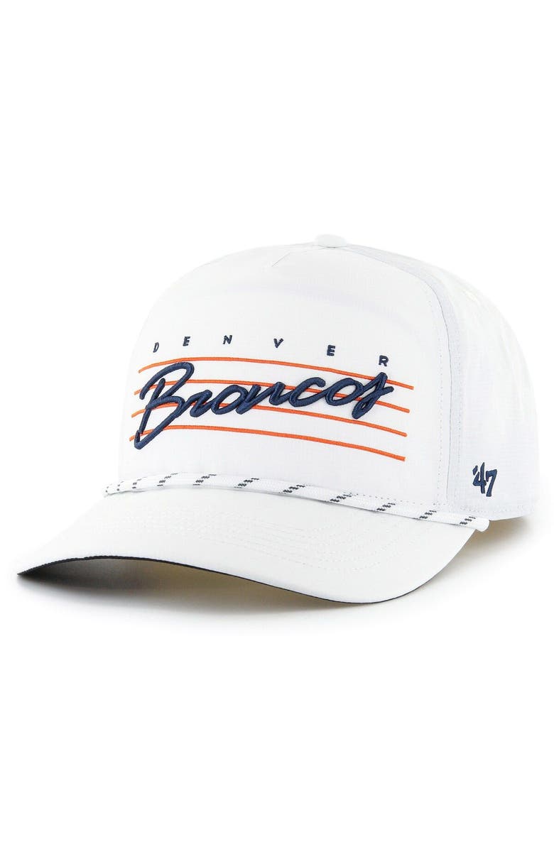 '47 Men's '47  White Denver Broncos Downburst Hitch Adjustable Hat, Main, color, 