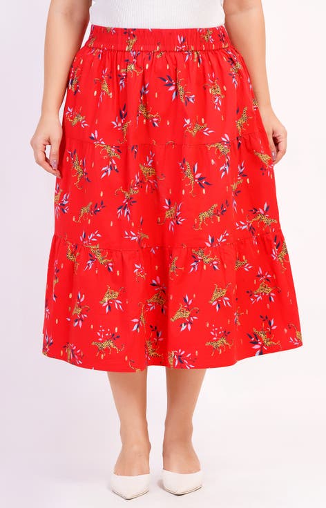 Evelyn Tiered Midi Skirt
