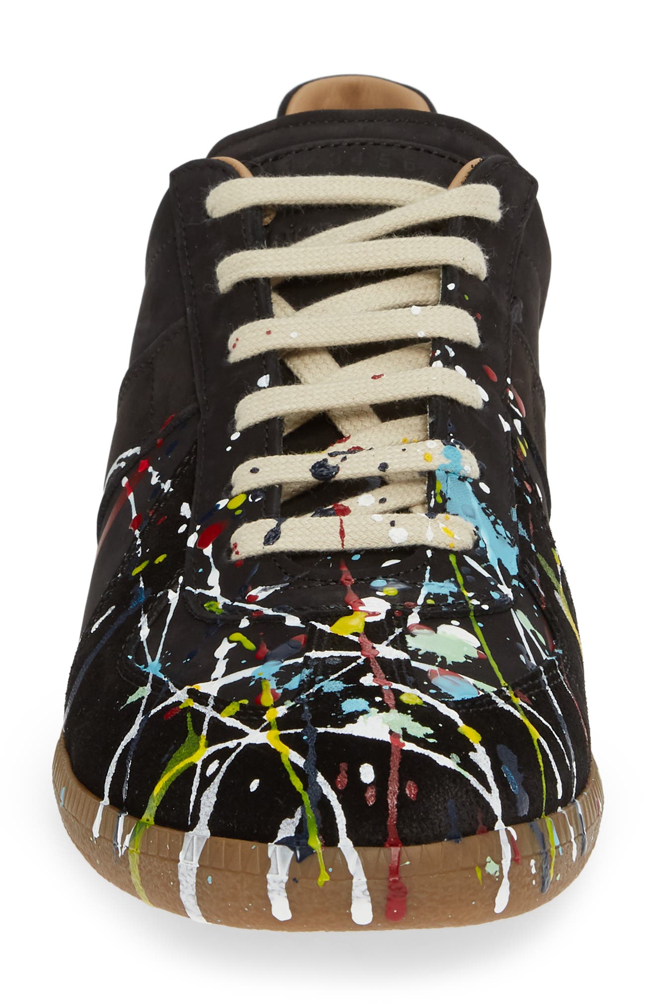 Maison Margiela Replica Paint Splatter Sneaker, Alternate, color, Black/ Paint