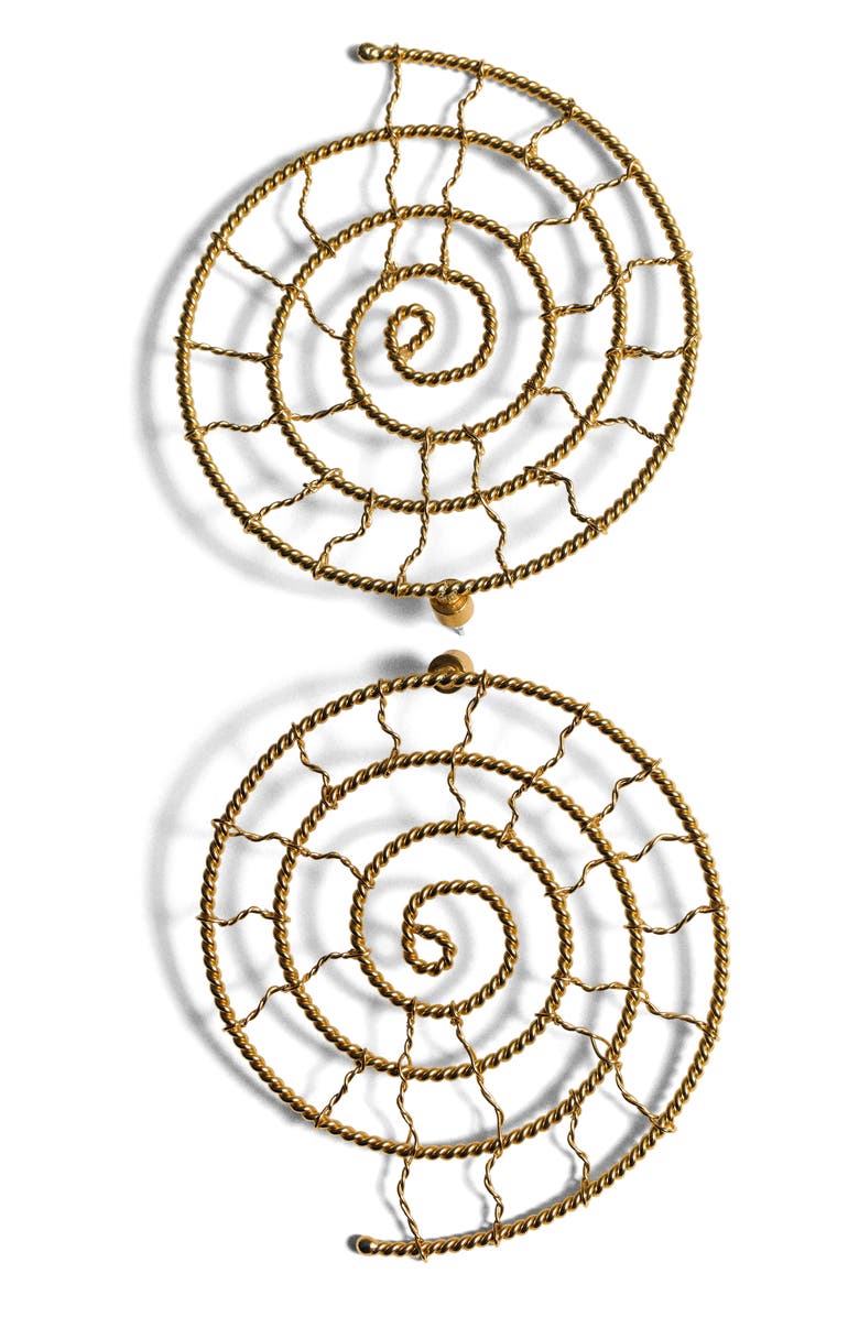 MANGO Shell Designe Drop Earrings, Alternate, color,