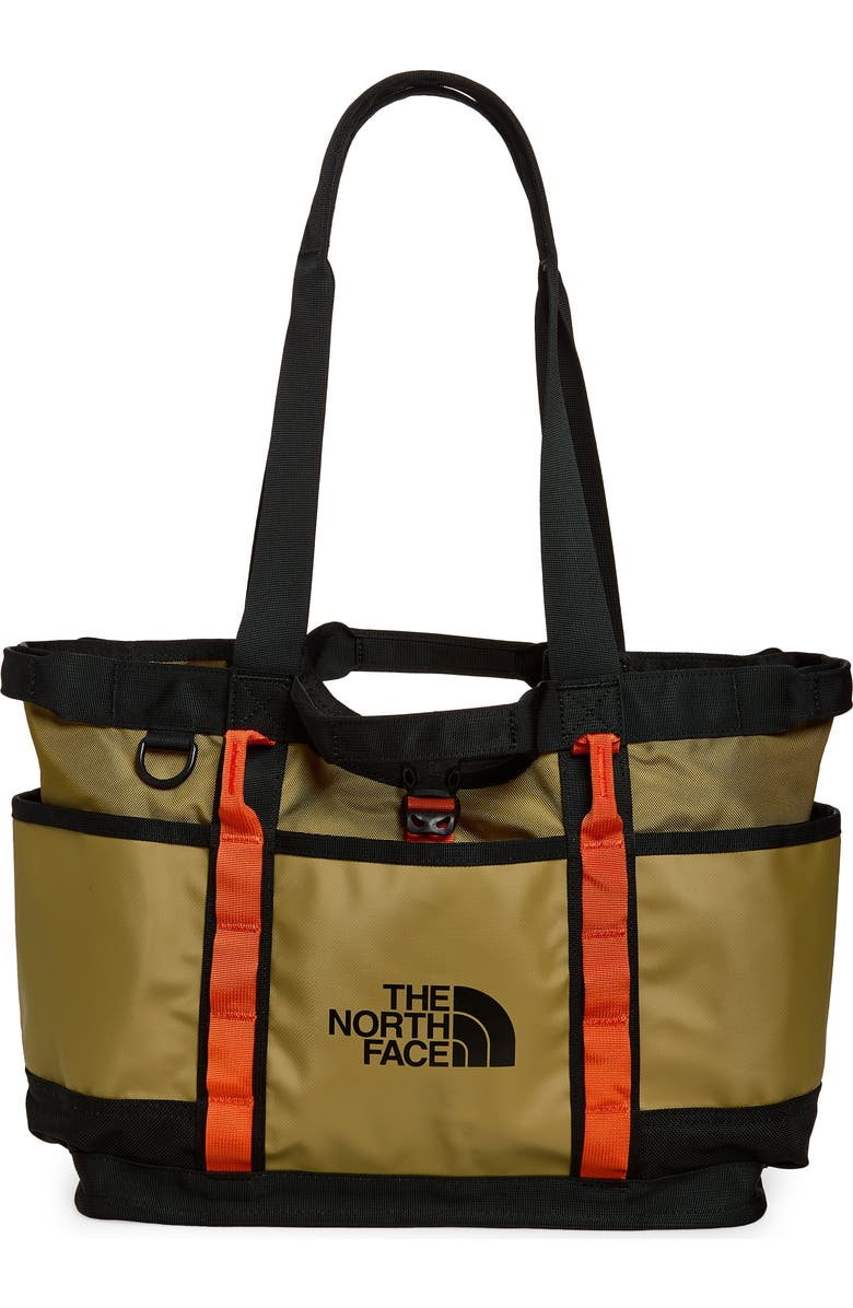 The North Face Base Camp Utility Tote, Main, color, Cedar/ Tnf Black/ Lava Red