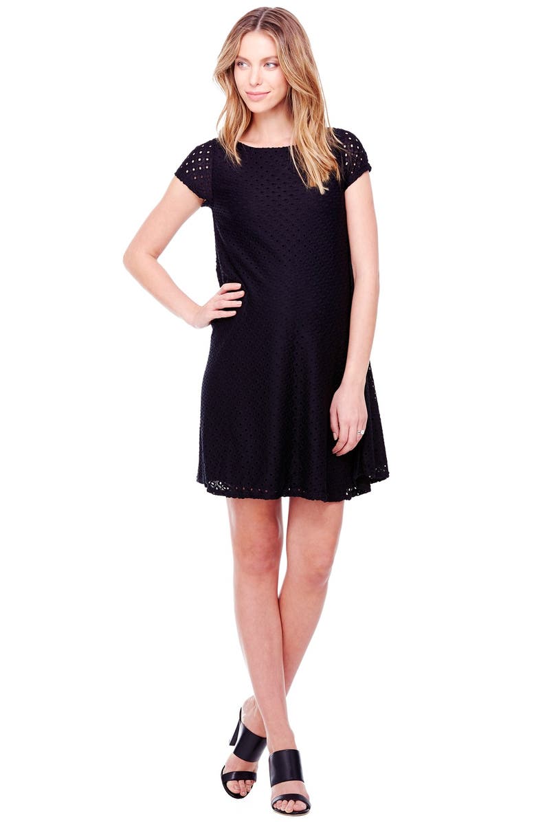 Ingrid & Isabel<sup>®</sup> Ingrid & Isabel Lace Shift Maternity Dress, Alternate, color,