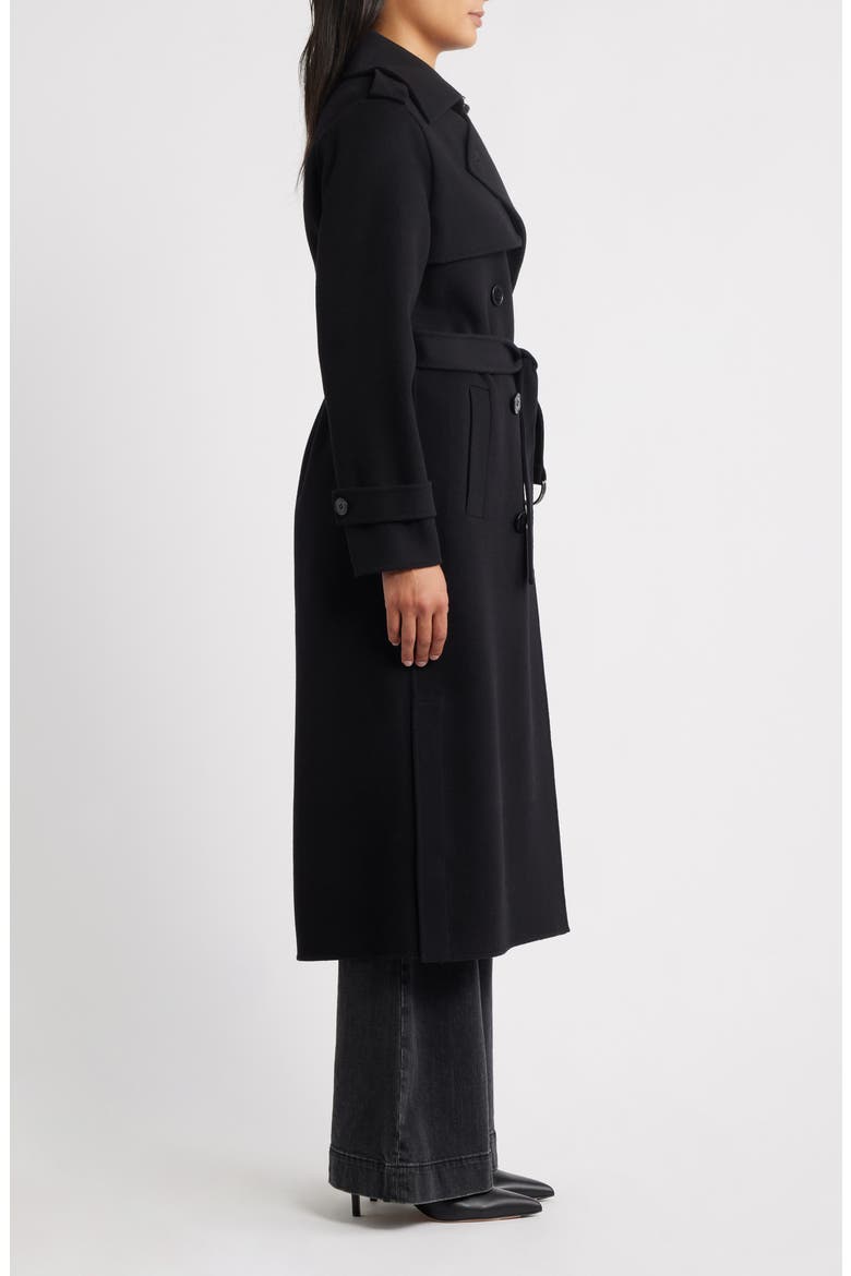 Wool Blend Maxi Coat, Alternate, color, BLACK