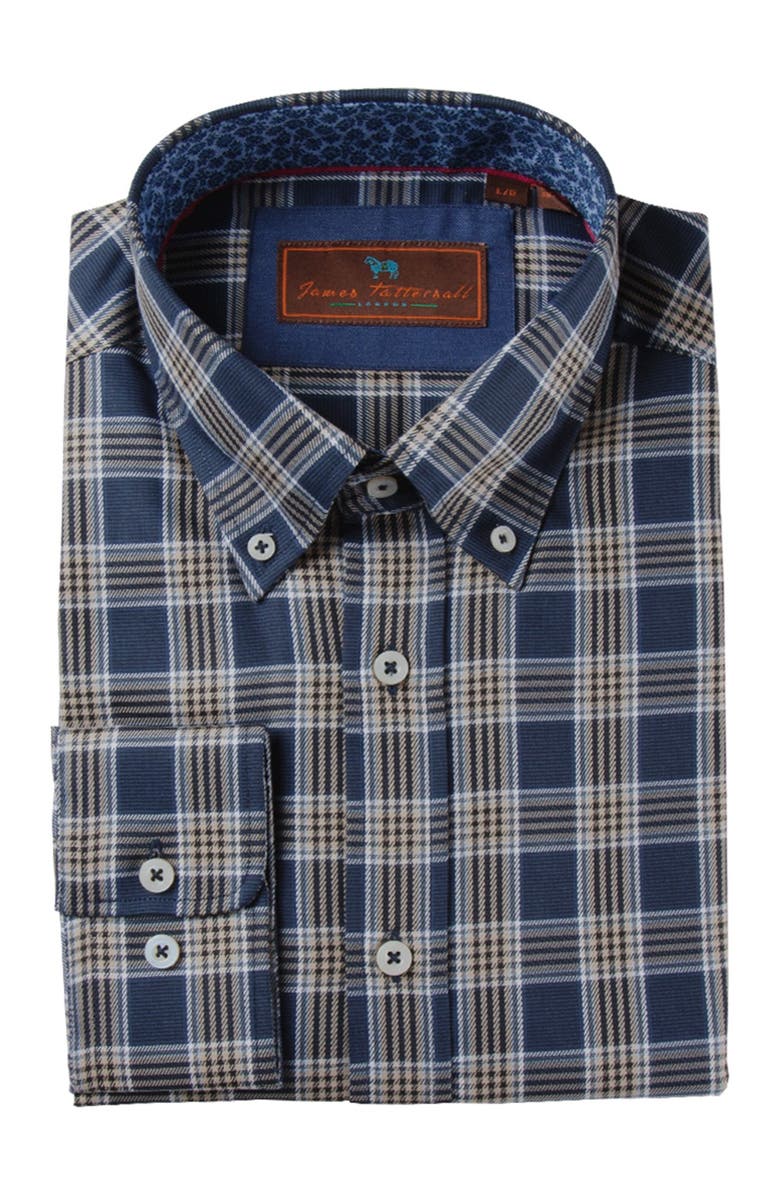 James Tattersall Plaid Classic Fit Shirt, Alternate, color,