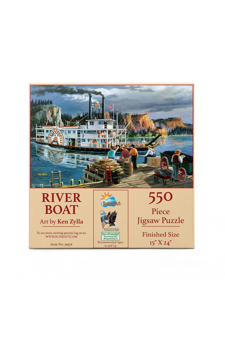 Riverboat 550 piece Jigsaw Puzzle for Adults, Alternate, color, Multicolor