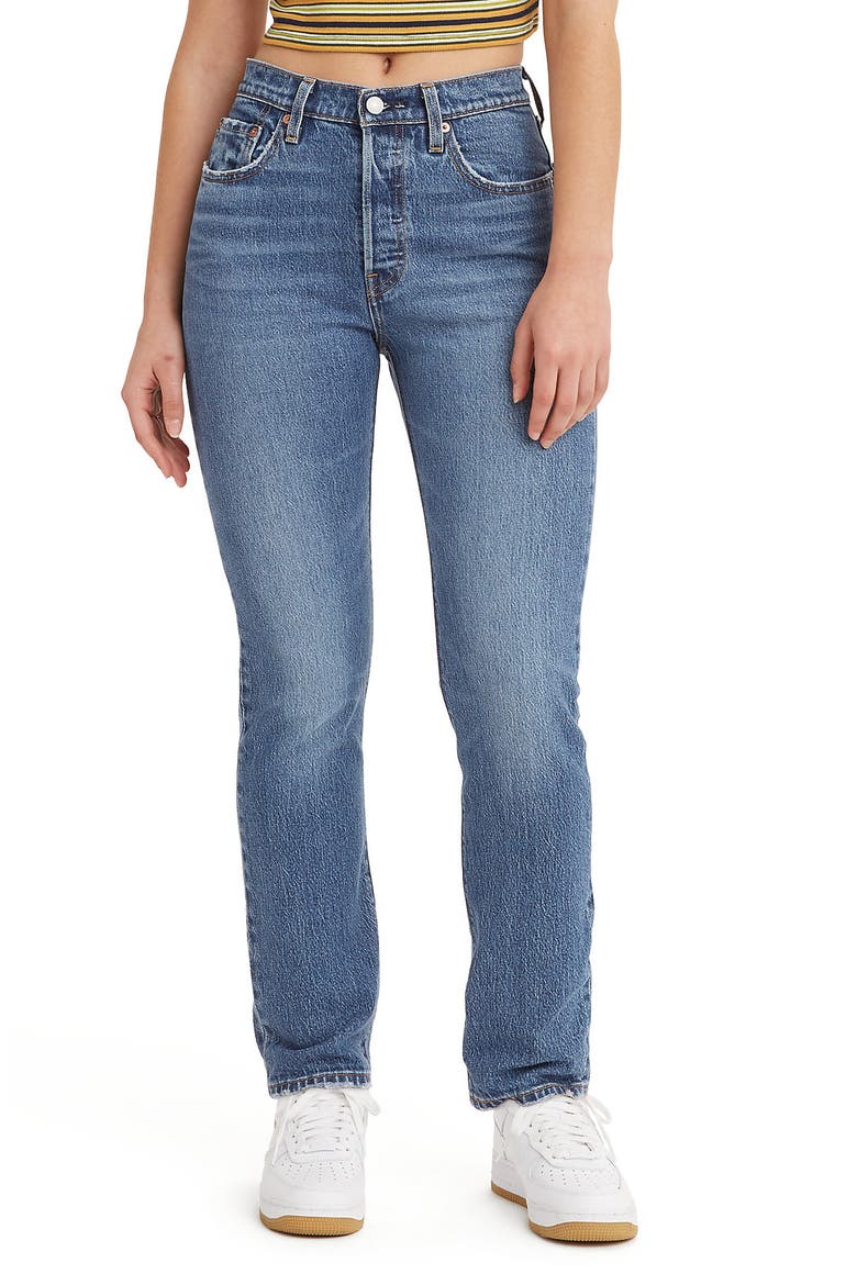 501 Straight Leg Jeans, Main, color, SALSA IN SEQUENCE