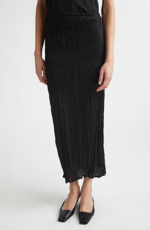 TOTEME Crinkled Knit Skirt in Black at Nordstrom, Size Large