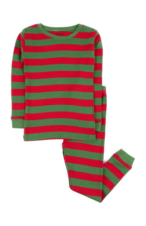 Kids Two-Piece Striped Cotton Matching Family Holiday Pajamas (Toddler, Little Kid & Big Kid)