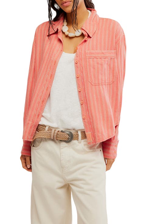 Laurel Linen Blend Button-Up Shirt