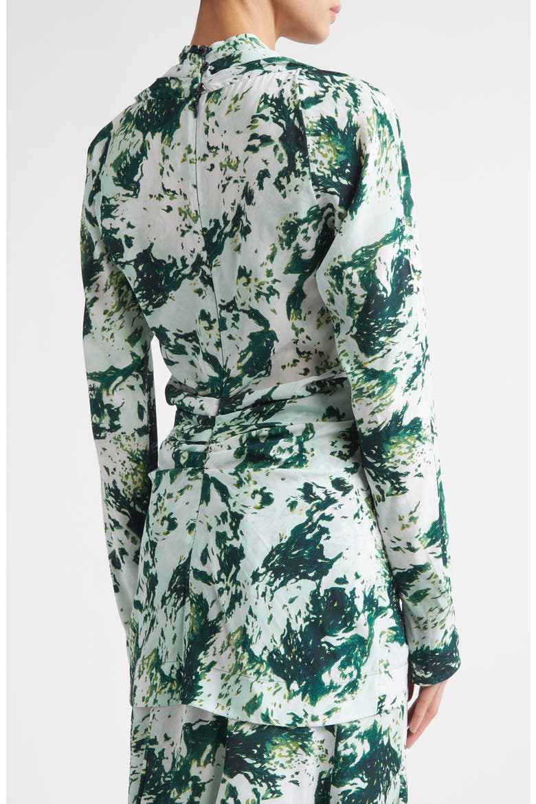 Adela Print Long Sleeve Top, Alternate, color, DARK GREEN MULTI