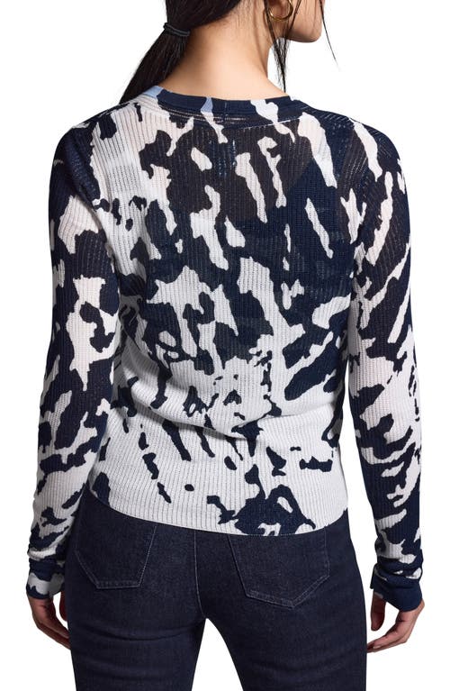 Nic + Zoe Nic+zoe Nightfall Rib Cardigan In Indigo Multi