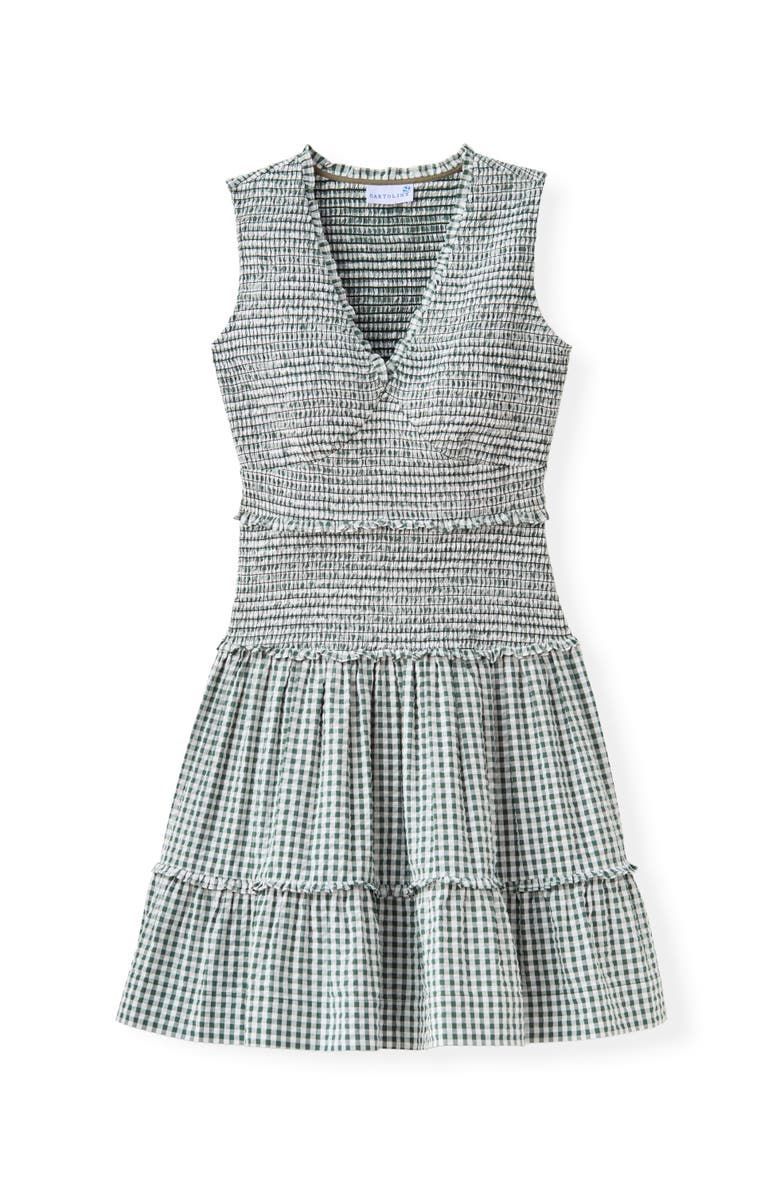 Cartolina Rhett Gingham Mini Dress, Main, color, Moss