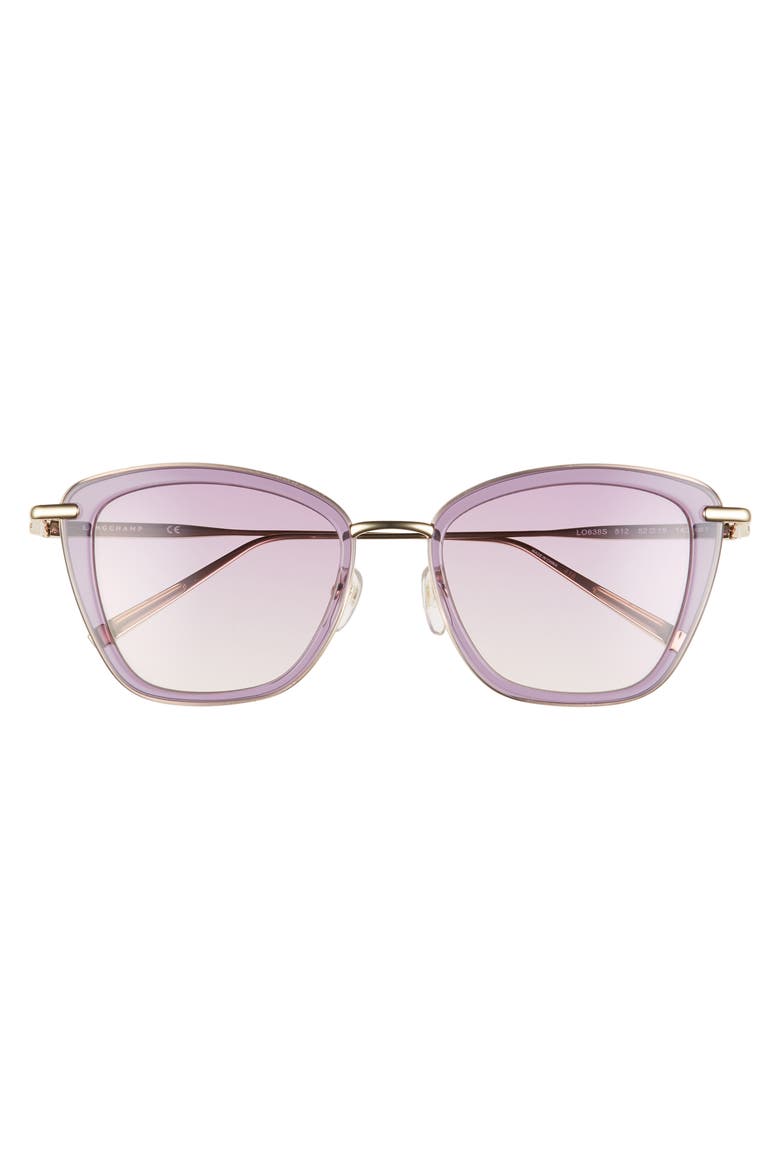 Roseau 52mm Gradient Square Sunglasses, Alternate, color, PURPLE