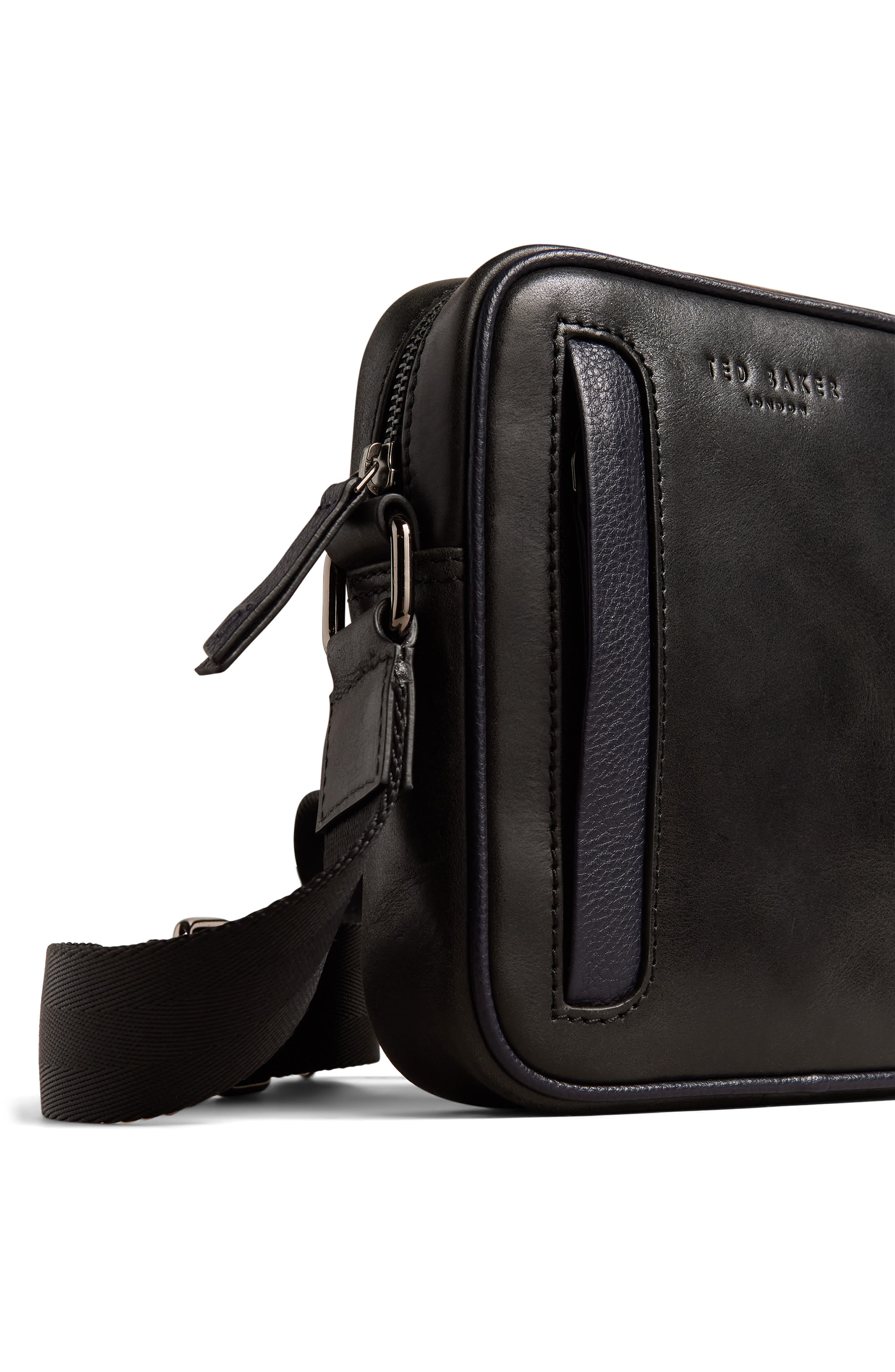 Ted Baker London Rayson Waxed Leather Crossbody Bag, Alternate, color, 