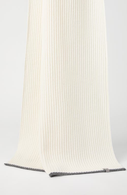 Brunello Cucinelli Knit Scarf In Brown