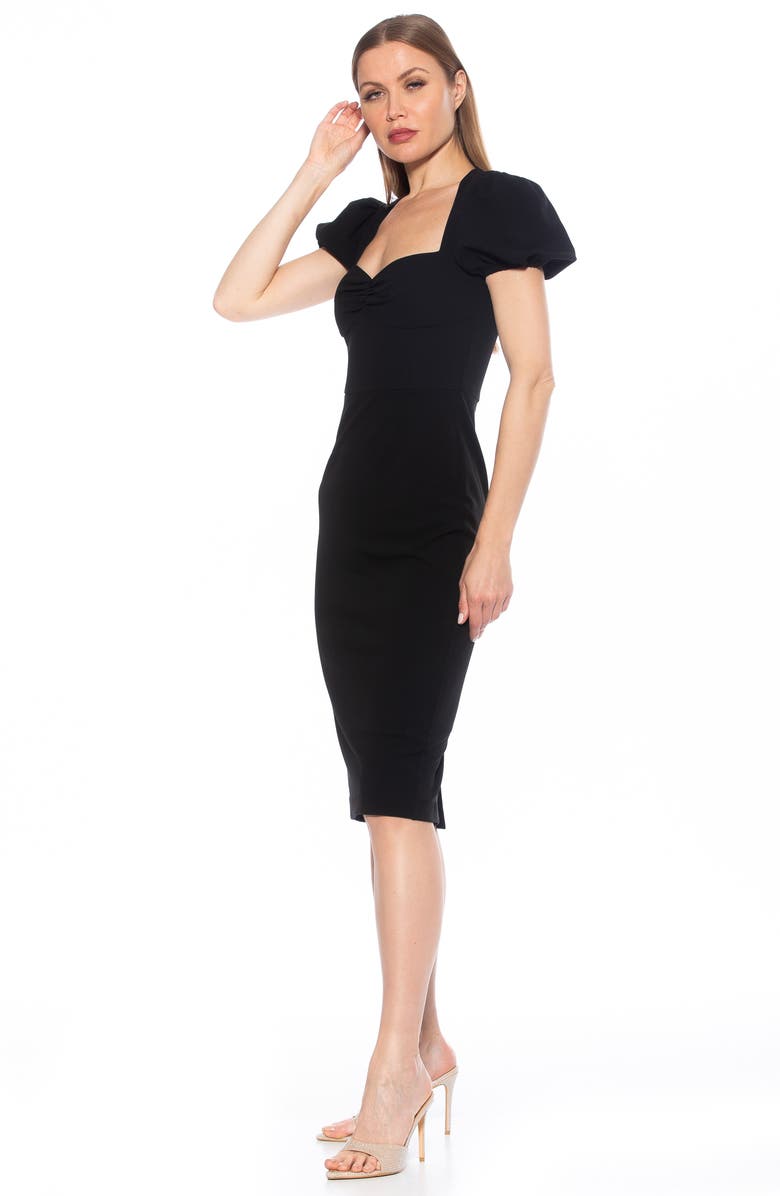 Alexia Admor Micaela Sweetheart Neck Sheath Dress, Alternate, color, Black