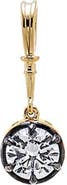 BY ADINA EDEN Lab Grown Diamond Rounded Encased Statement Charm 14K