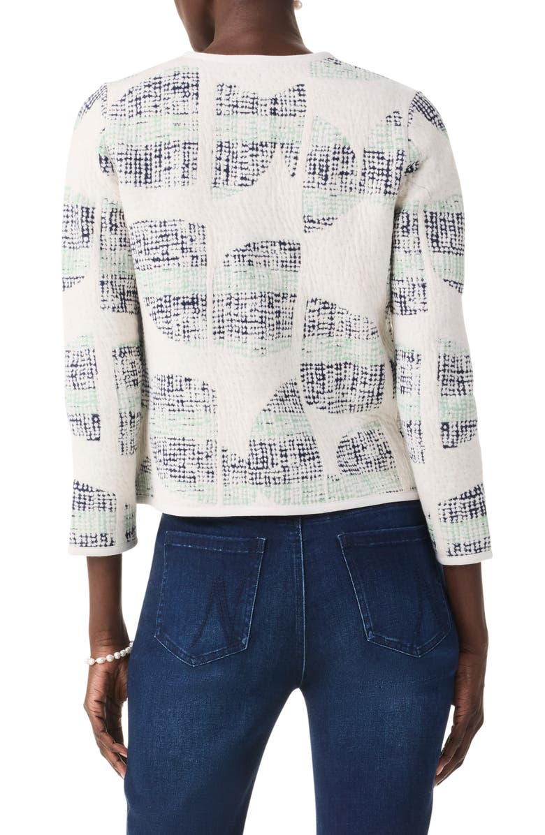 NIC+ZOE Circle Sequence Three-Quarter Sleeve Knit Jacket, Alternate, color,