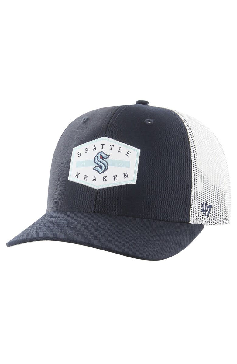 '47 Men's '47 Navy Seattle Kraken Convoy Trucker Adjustable Hat, Main, color, 