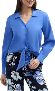Ellen Tracy Tie Front Shirt