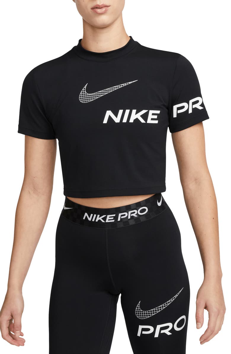 Nike Pro Dri-FIT Crop T-Shirt, Main, color, 