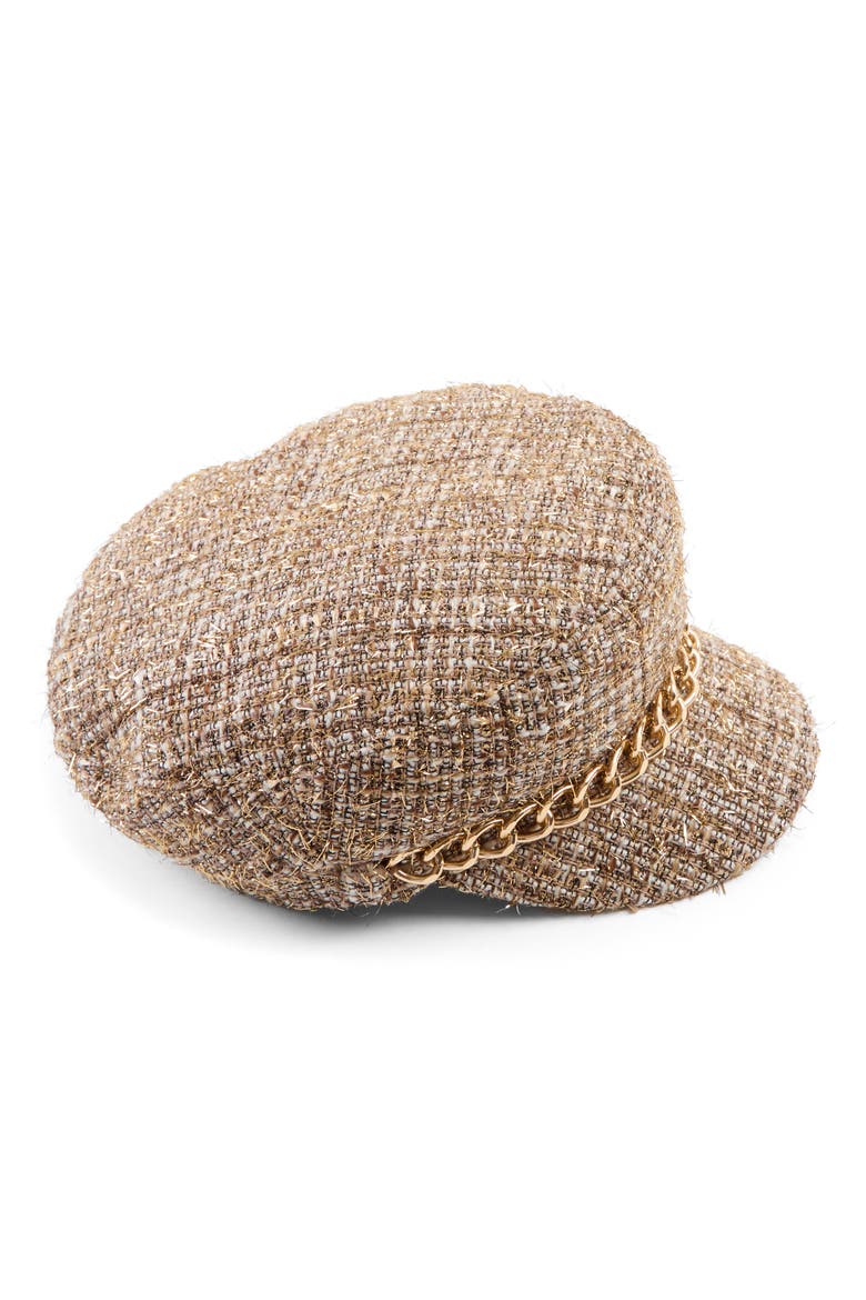 Marina Chain Trim Cap, Alternate, color, CAMEL/ GOLD