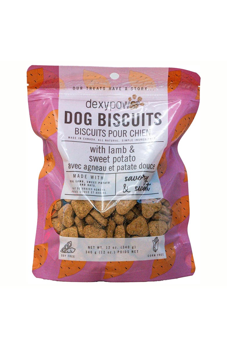 Dexypaws Lamb & Sweet Potato Dog Biscuits 12Oz Natural Pet Treats, Main, color, Brown