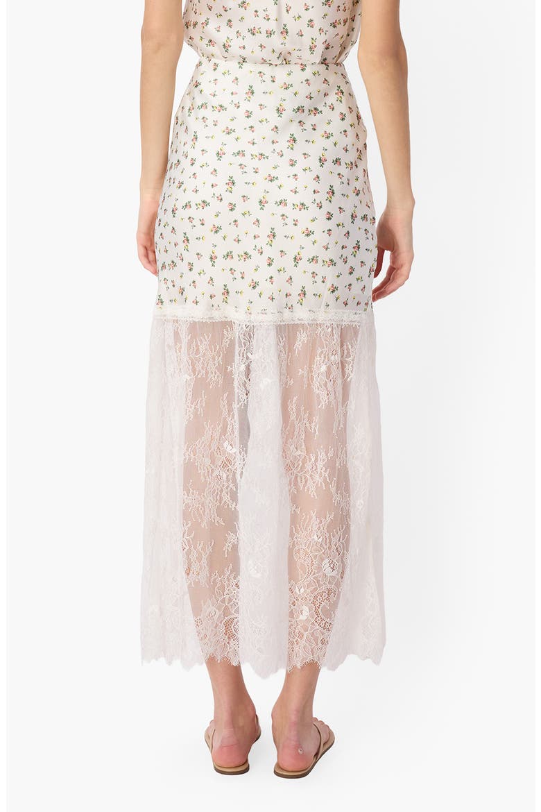 Flo Midi Skirt with Lace Hem, Alternate, color, FLEURETTE DITSY