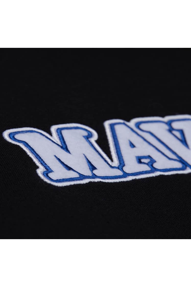 Unisex Mitchell & Ness Black Dallas Mavericks Vintage Heavyweight Hoodie, Alternate, color, Black