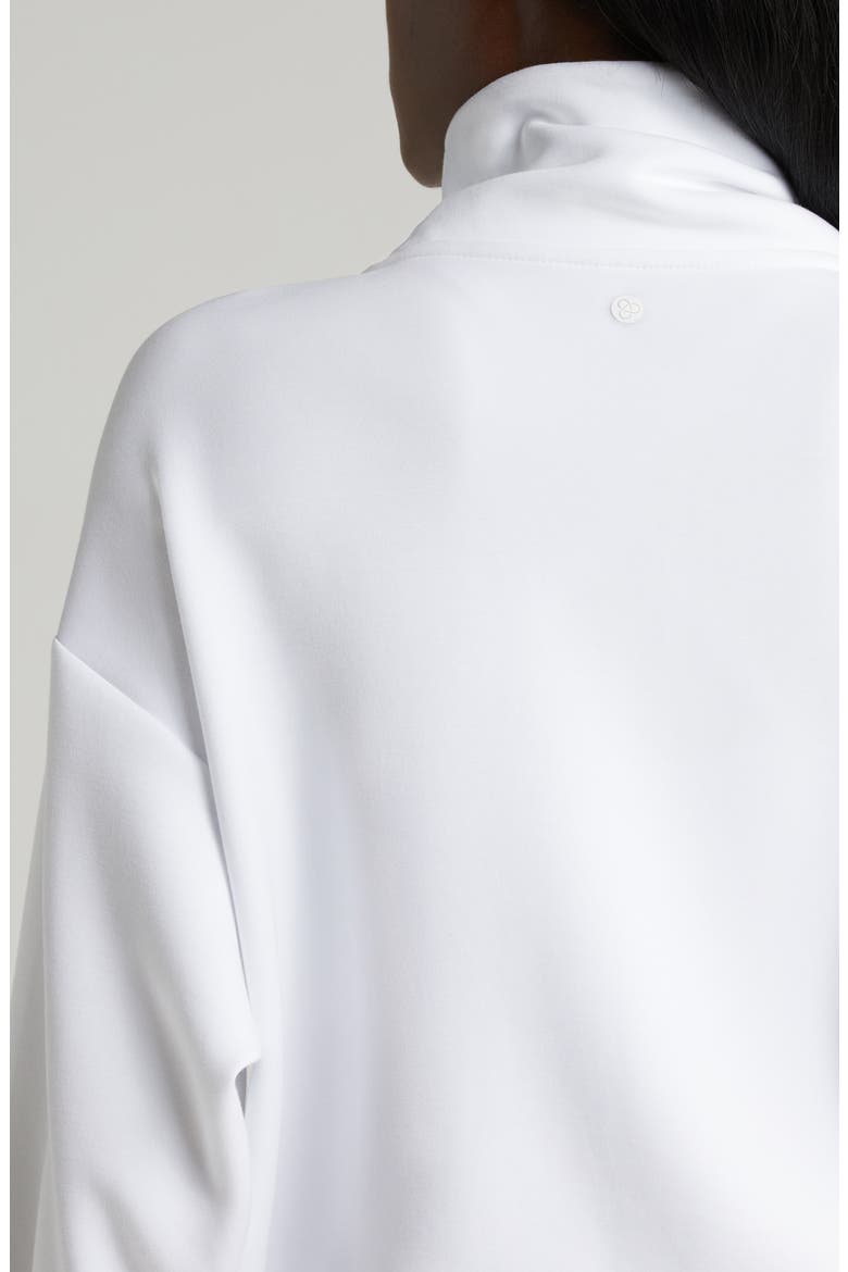 Modal Half Zip Pullover, Alternate, color, WHITE