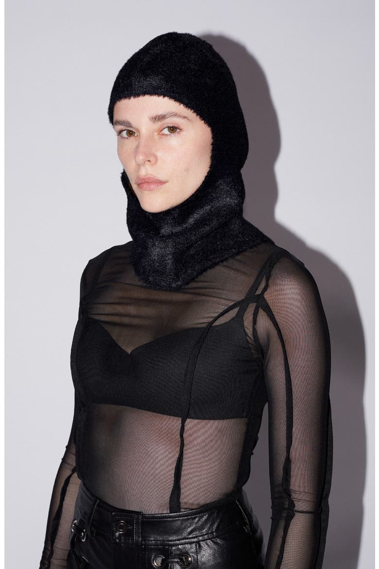 Knit Balaclava, Alternate, color, Black