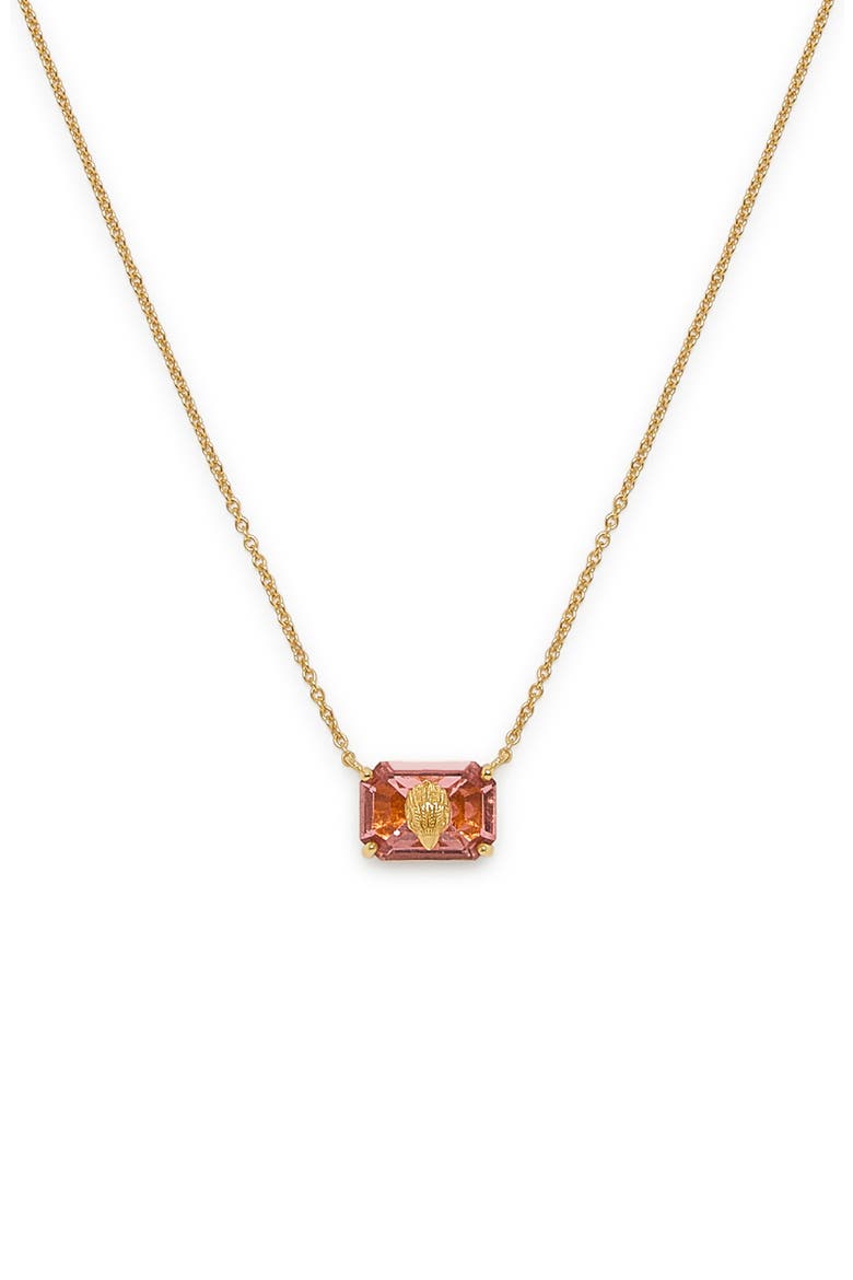 Crystal Emerald Pendant Necklace, Alternate, color, ROSE