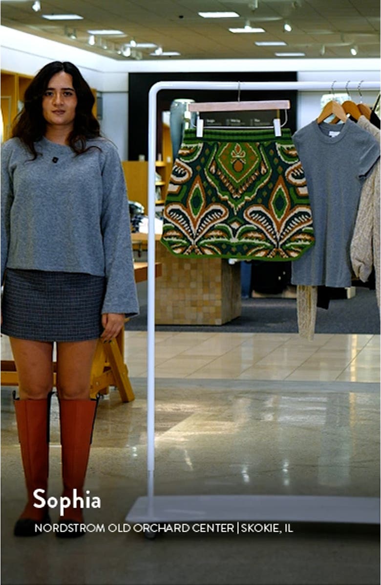 Pineapple Ikat Jacquard Sweater Skirt, sales video thumbnail
