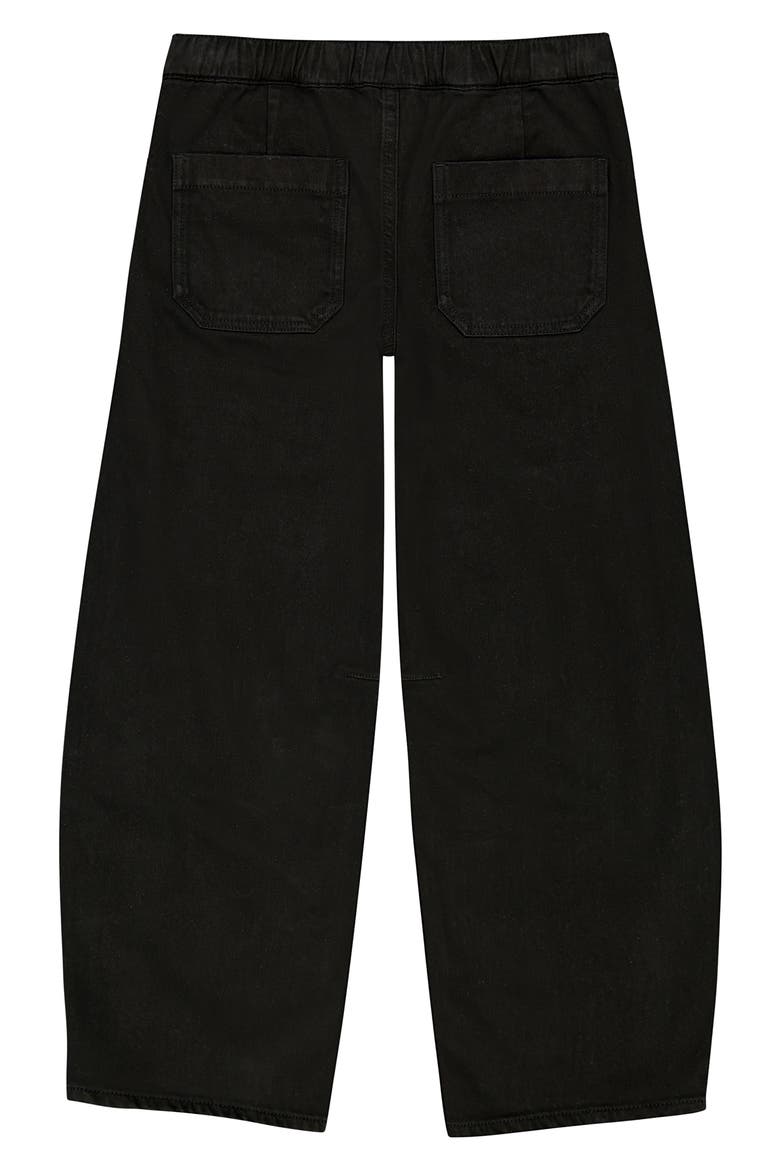 Kids' Lilia Pull-On Barrel Leg Jeans, Alternate, color, BLACK
