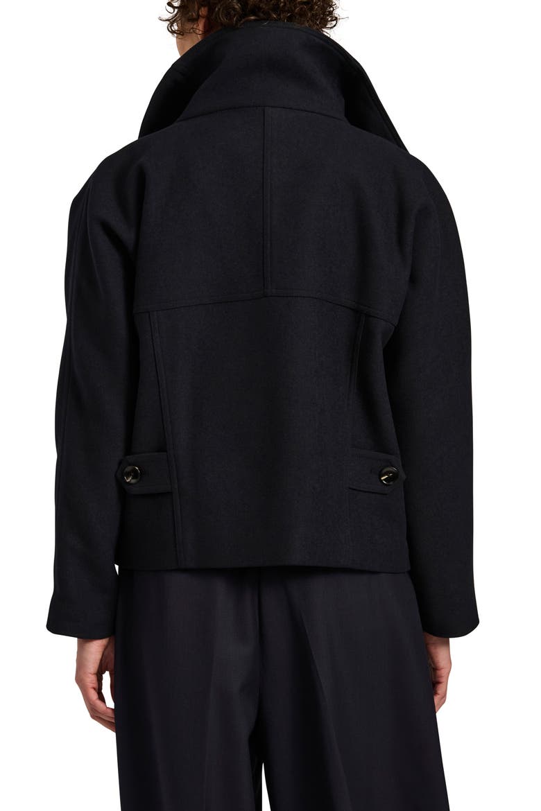 Funnel Neck Coat, Alternate, color, NAVY