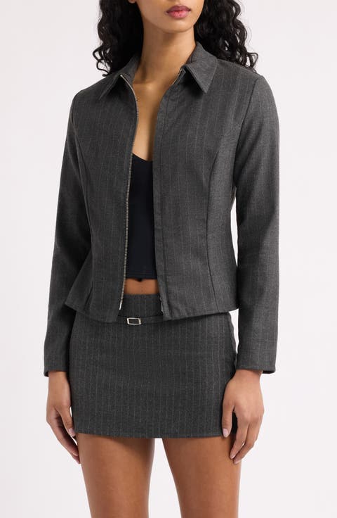 Delirio Pinstripe Zip Jacket