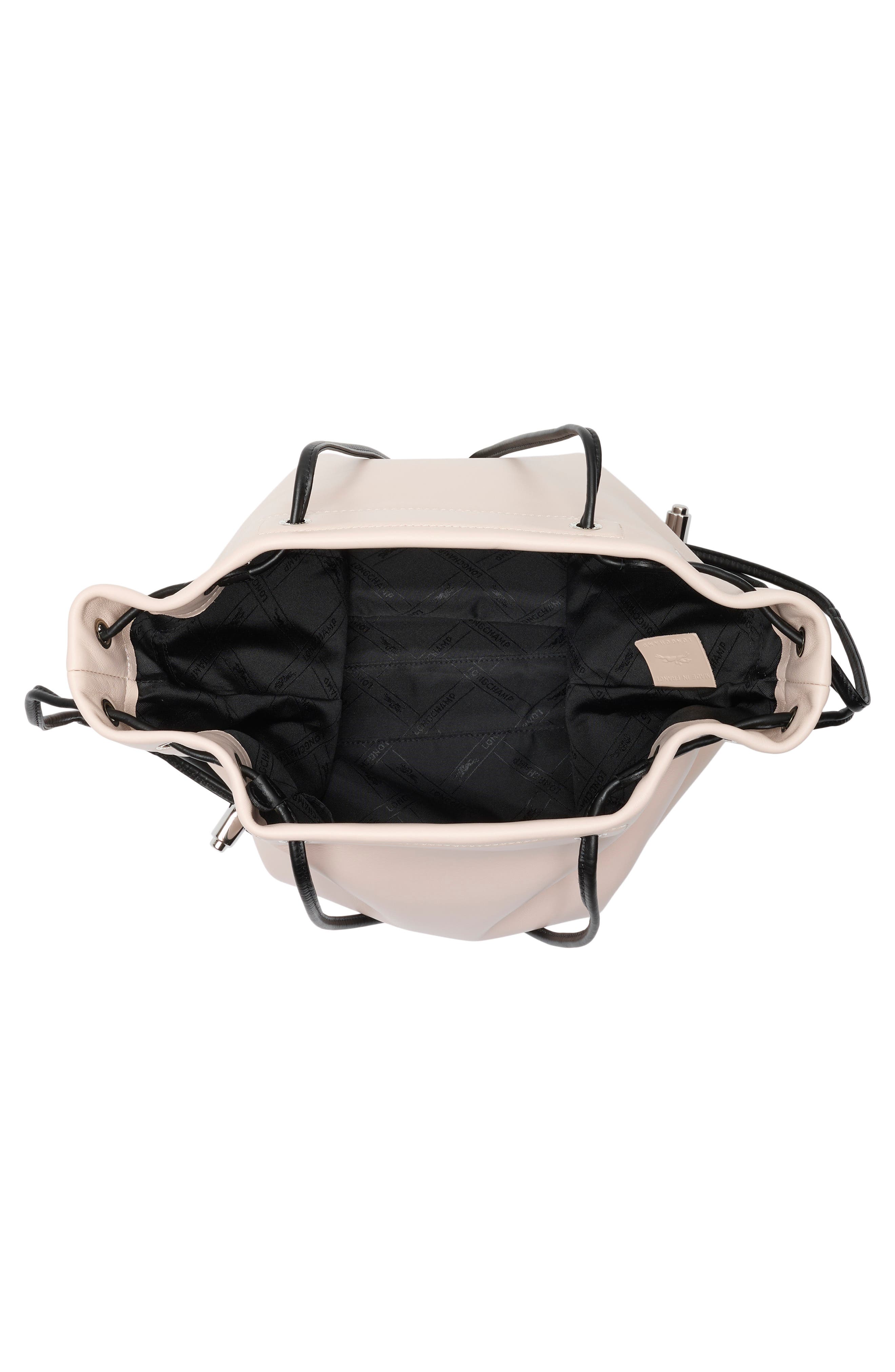 Le Roseau Leather Drawstring Tote, Alternate, color, PWDER PNK