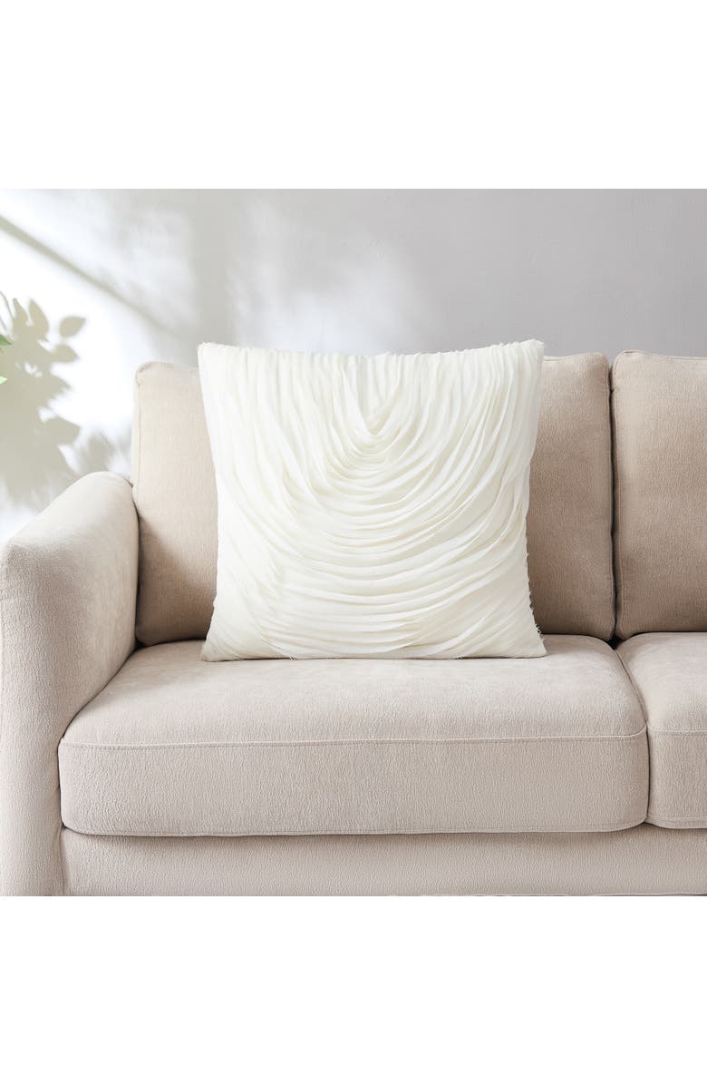 Chuks Collins x Lush Decor Veils Pillow Cover, Alternate, color, Cream