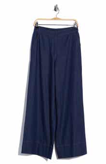 Wide Leg Chambray Pants
