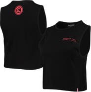 THE WILD COLLECTIVE Women's The Wild Collective Black Chicago Fire Crop Muscle Tri-Blend Tank Top